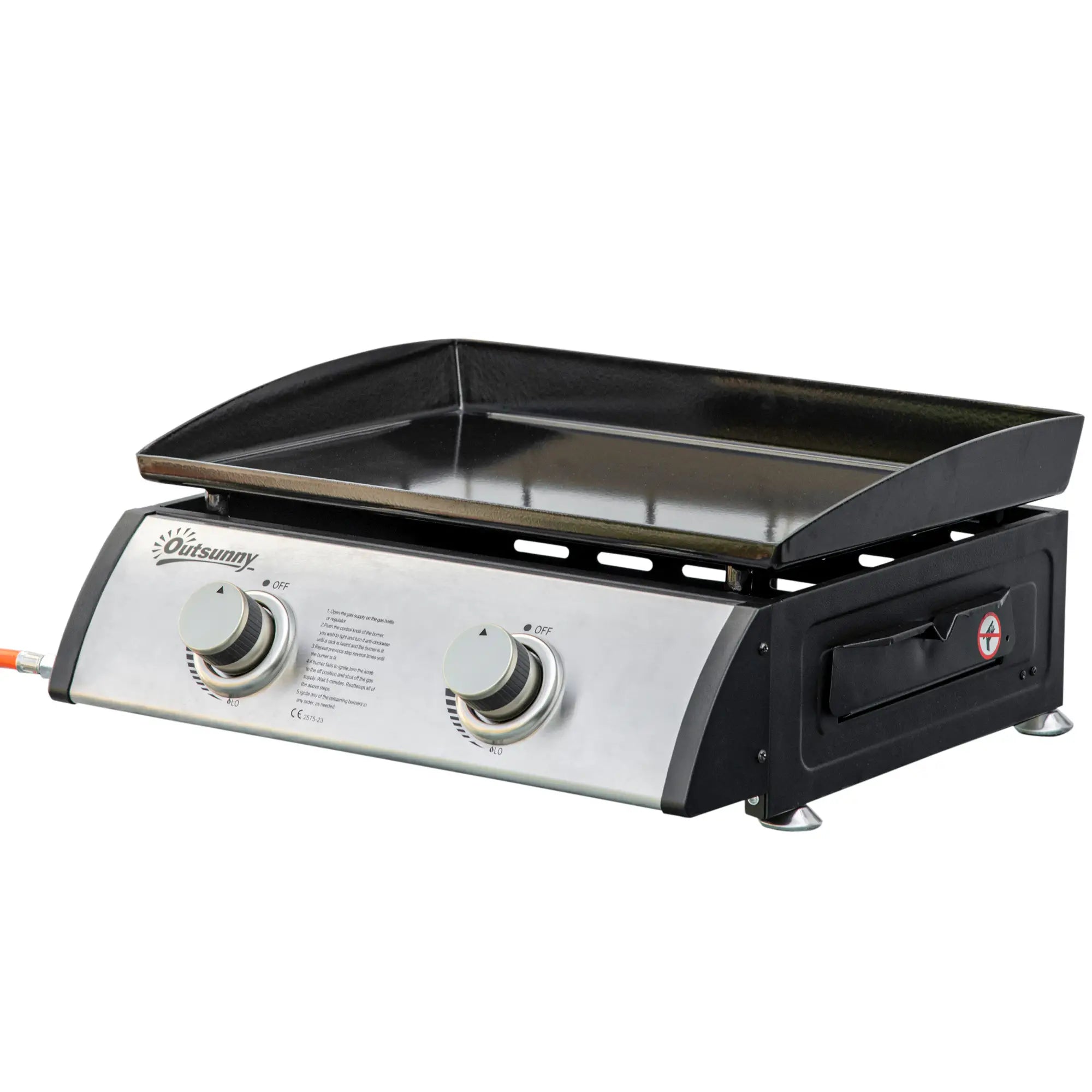 2 Burner Portable Tabletop Gas Grill, For Camping Picnic, Silver Propane Gas Grills Silver at Gallery Canada