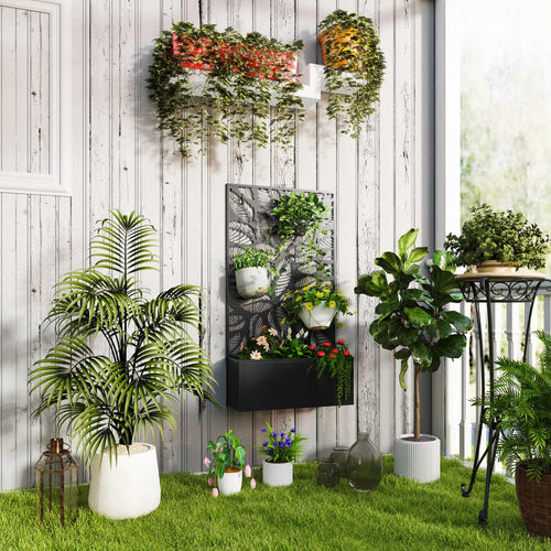 Metal Raised Garden Bed, Privacy Panel, Freestanding or Wall Mounted Planter Box