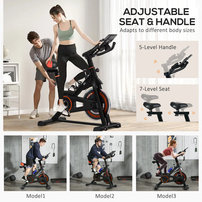 Adjustable Upright Exercise Bike, LCD Display, Indoor Cycling, Adjustable Resistance, Red Exercise & Stationary Bikes at Gallery Canada