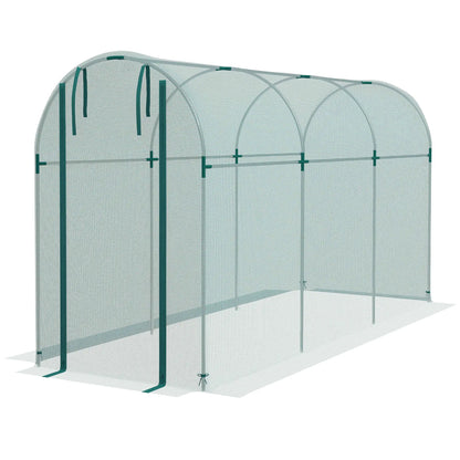 Galvanized Steel Crop Cage, Plant Protection Tent, 4' x 12', Green Walk In Greenhouses Green and Silver at Gallery Canada