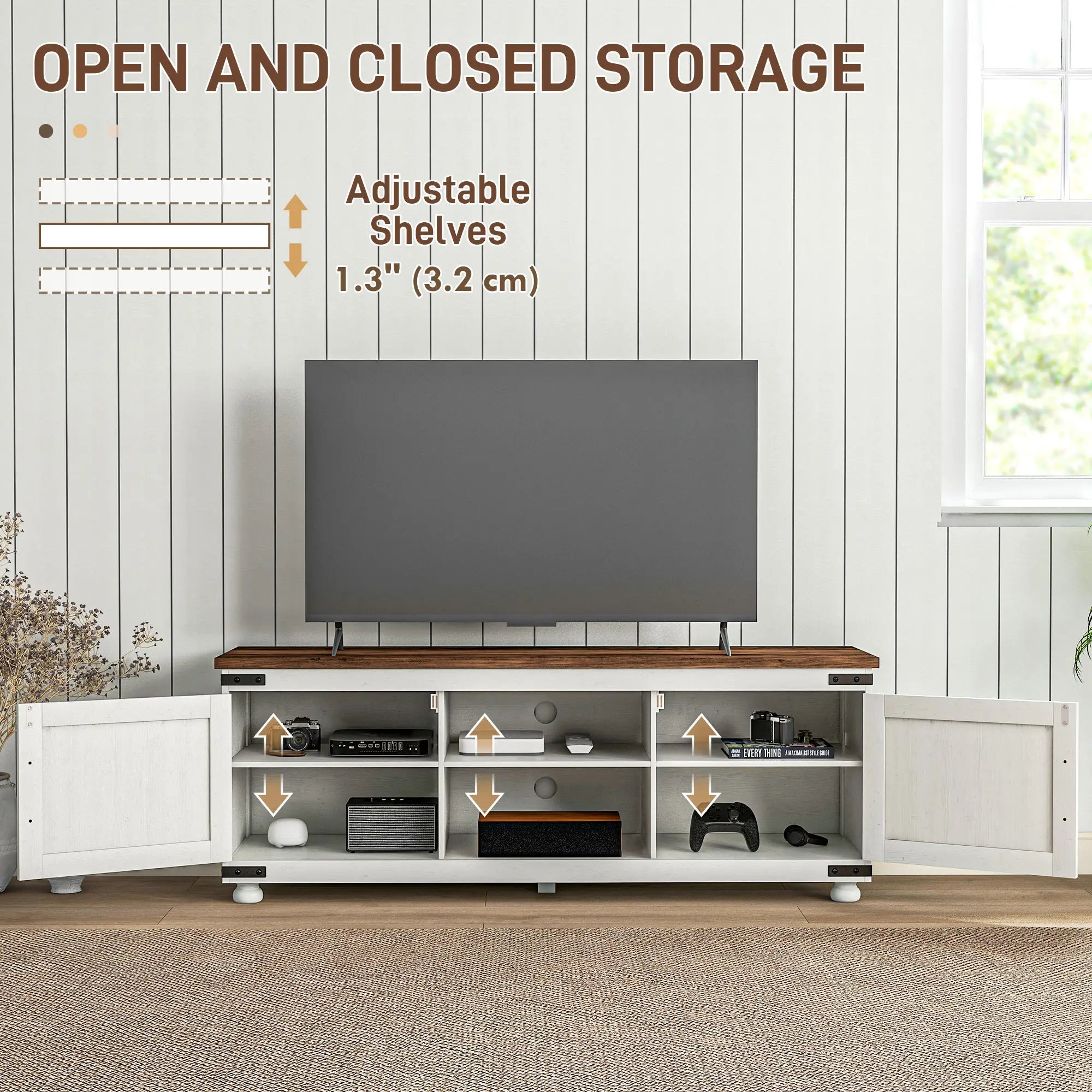 Farmhouse TV Stand for 65