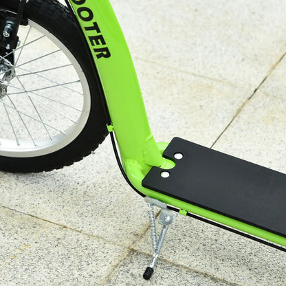 Kids Scooter, Adjustable Handlebar, Dual Brakes, Inflatable Wheels, Age 5+, Green Scooters at Gallery Canada