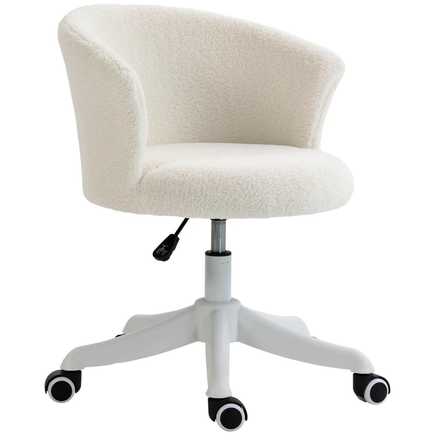 Armless Office Chair, Adjustable Height, Swivel Wheels, Mid Back, White Task Chairs at Gallery Canada