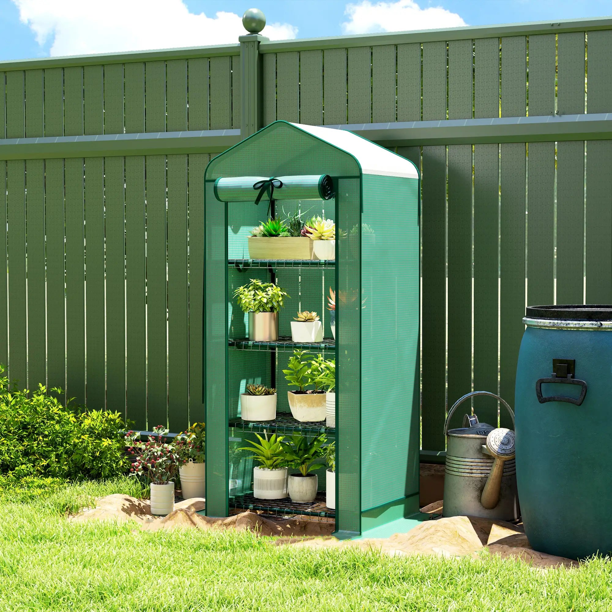 Mini Greenhouse With Screen Roof, 27.6