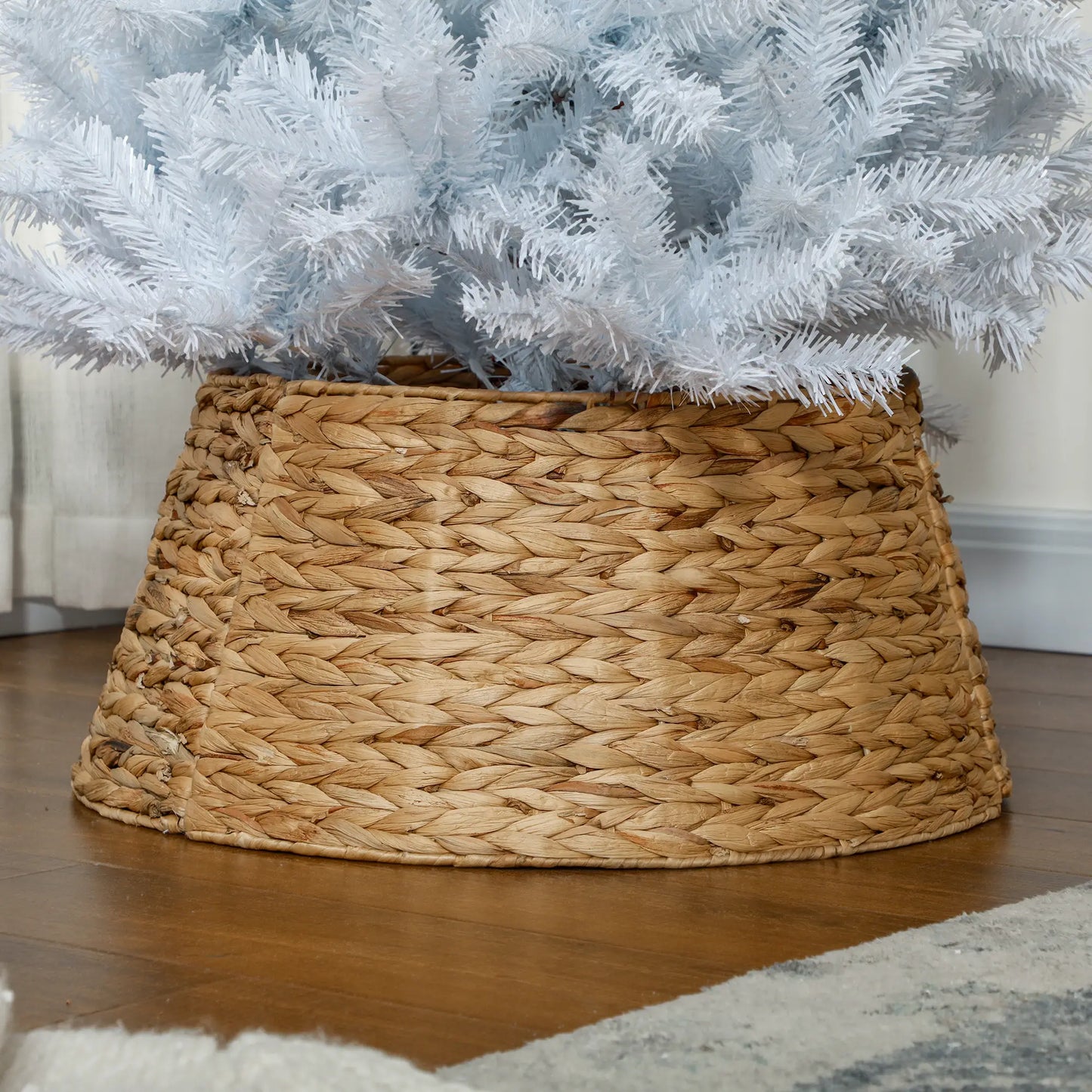24" Hyacinth Christmas Tree Cover, Hand Woven, Natural Christmas Trees at Gallery Canada