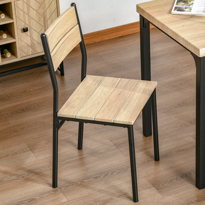 2-Piece Dining Table Set, Natural Wood, Metal Legs Bar Sets at Gallery Canada