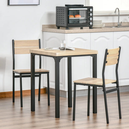 2-Piece Dining Table Set, Natural Wood, Metal Legs Bar Sets at Gallery Canada