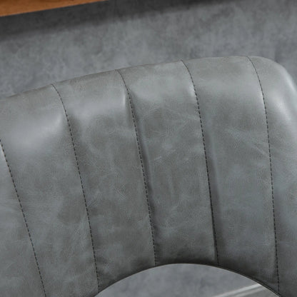 Swivel Counter Height Barstools Set of 2, Adjustable Height, Faux Leather, Grey Bar Stools at Gallery Canada