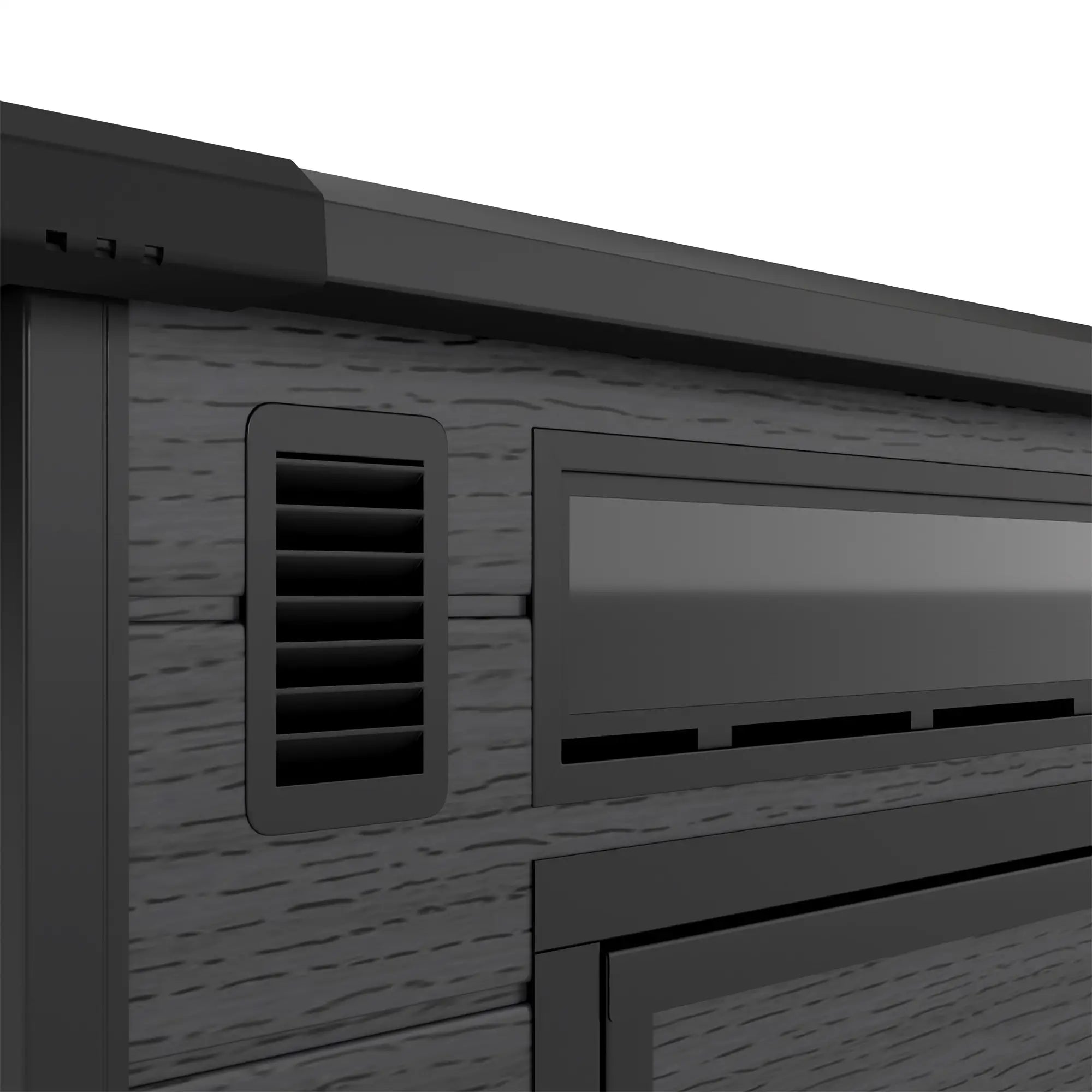 6' x 6' Outdoor Storage Shed, Plastic Garden Shed, Dark Grey, Dark Grey Sheds at Gallery Canada