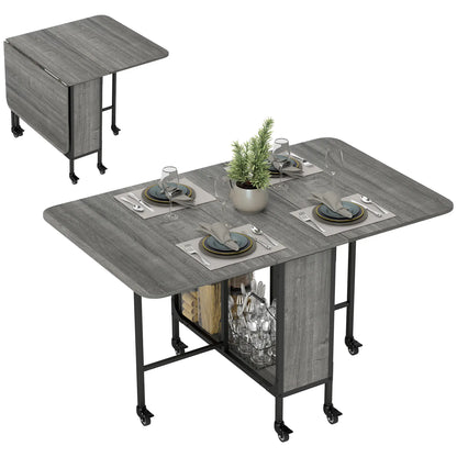 Folding Dining Table, Extendable Kitchen Table, Distressed Grey, Grey Bar Tables & Dining Tables Distressed Grey at Gallery Canada