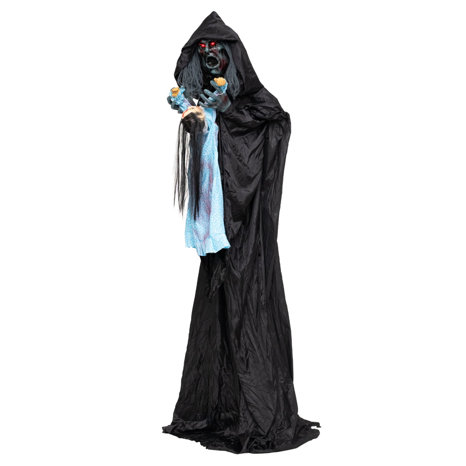 7.2 ft Animated Halloween Soul Sucker Decoration, Lowering Head, Black Halloween Black at Gallery Canada