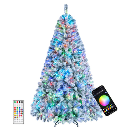 6FT Smart Pencil Christmas Tree with Music Sync, RGB Lights Christmas Tree at Gallery Canada