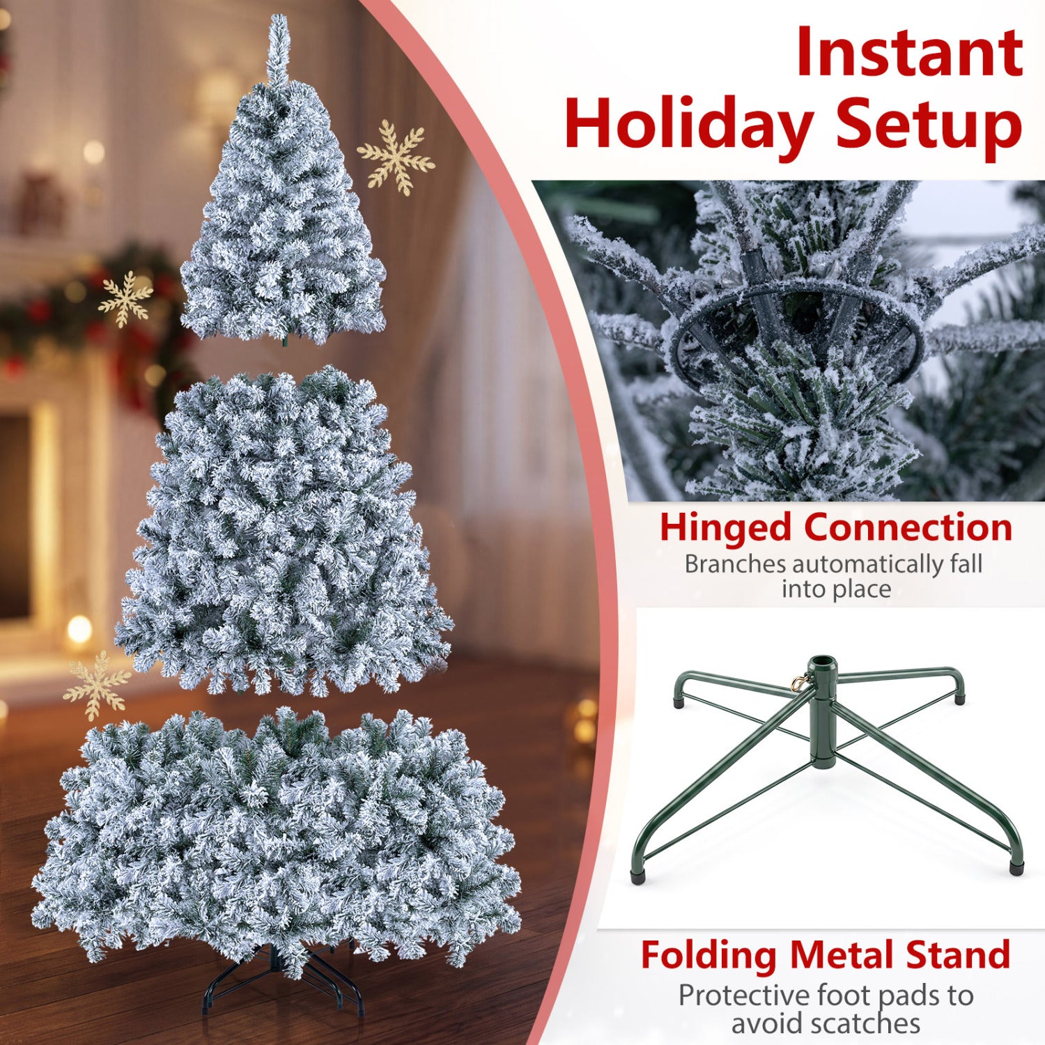 6FT Smart Pencil Christmas Tree with Music Sync, RGB Lights Christmas Tree at Gallery Canada