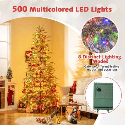 7.5 Feet Artificial Christmas Tree, With LED Lights, Green Christmas Tree at Gallery Canada