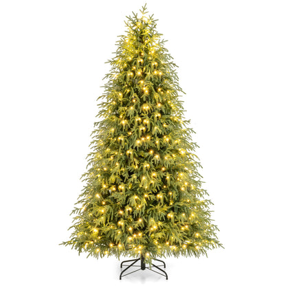 7.5 Feet Pre-Lit Artificial Christmas Tree, Hinged Faux Xmas Tree Christmas Tree at Gallery Canada