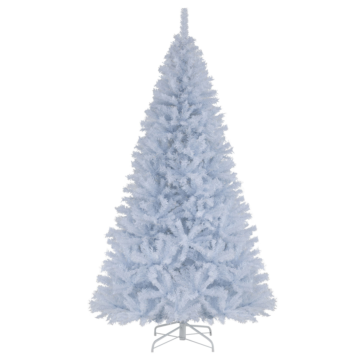 7 Feet Pre-Lit Artificial Christmas Tree, Hinged, 11 Lighting Modes, White Christmas Tree at Gallery Canada