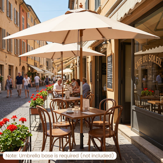 7 Ft Outdoor Rectangular Patio Umbrella, 3 Heights, Beige Outdoor Umbrellas Beige at Gallery Canada