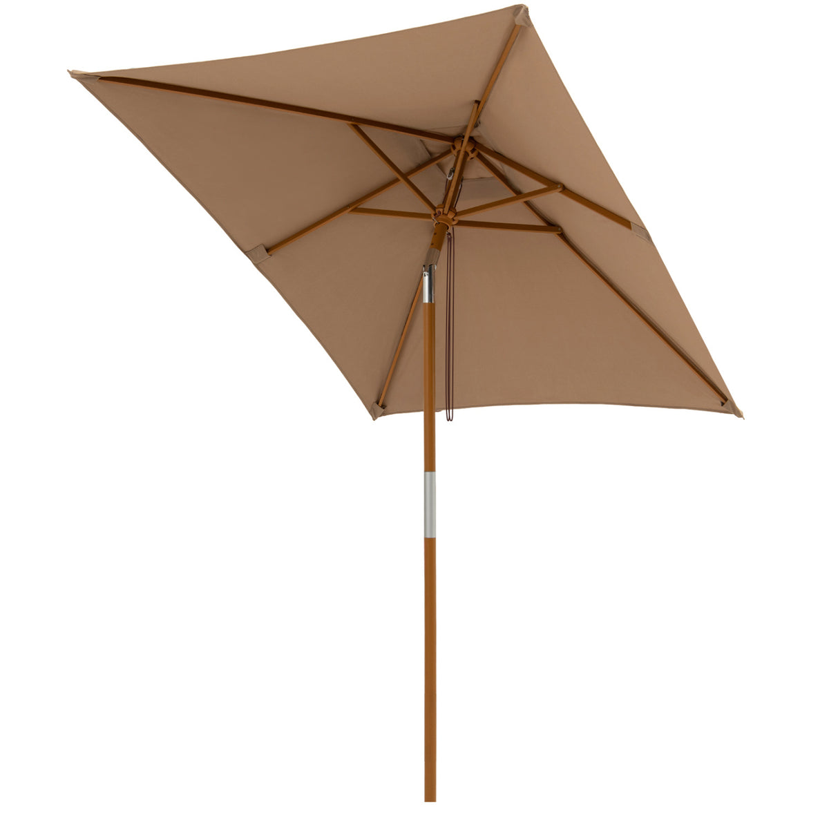 7 Ft Outdoor Rectangular Patio Umbrella, 3 Heights, Coffee Outdoor Umbrellas at Gallery Canada