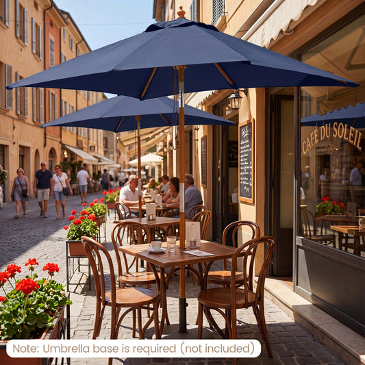 7 Ft Outdoor Rectangular Patio Umbrella, Navy Outdoor Umbrellas Navy at Gallery Canada