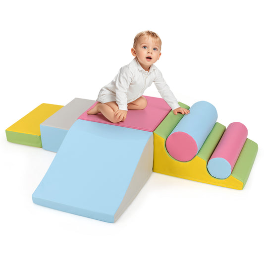 7-Piece Foam Blocks, Soft Climbing Toys, Pink Climbers & Slides Pink at Gallery Canada