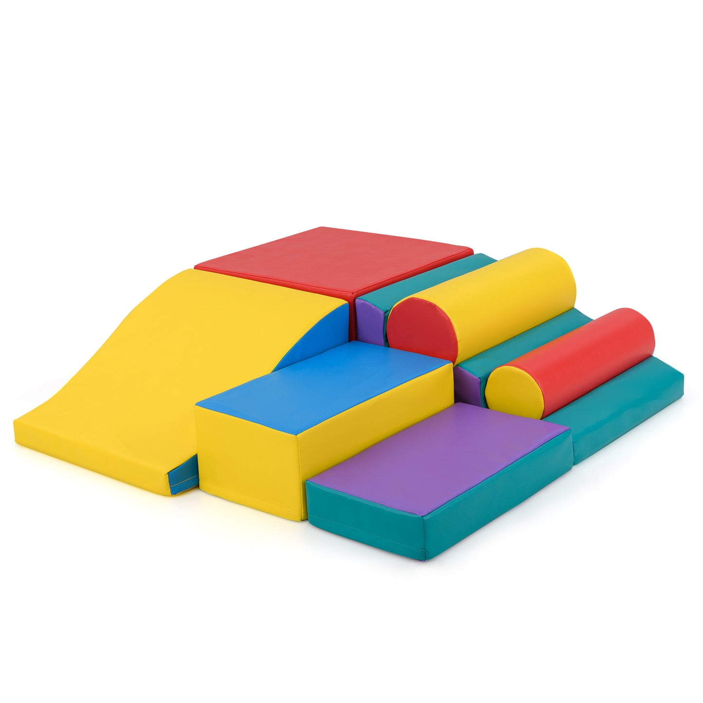 7-Piece Foam Blocks, Soft Climbing Toys, Indoor Play, Red Climbers & Slides at Gallery Canada