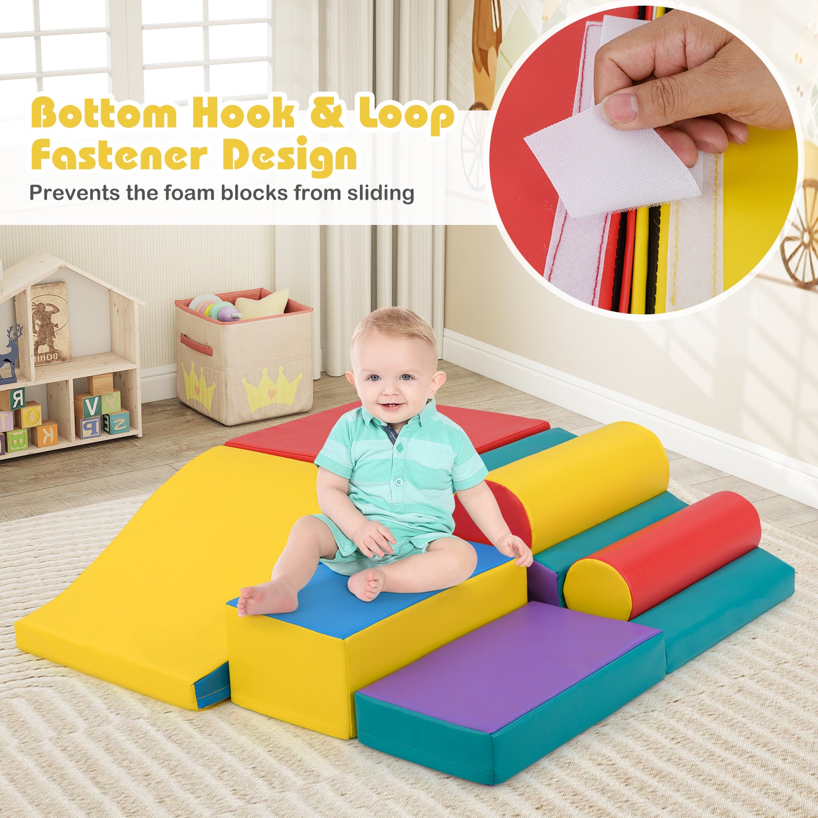 7-Piece Foam Blocks, Soft Climbing Toys, Indoor Play, Red Climbers & Slides at Gallery Canada
