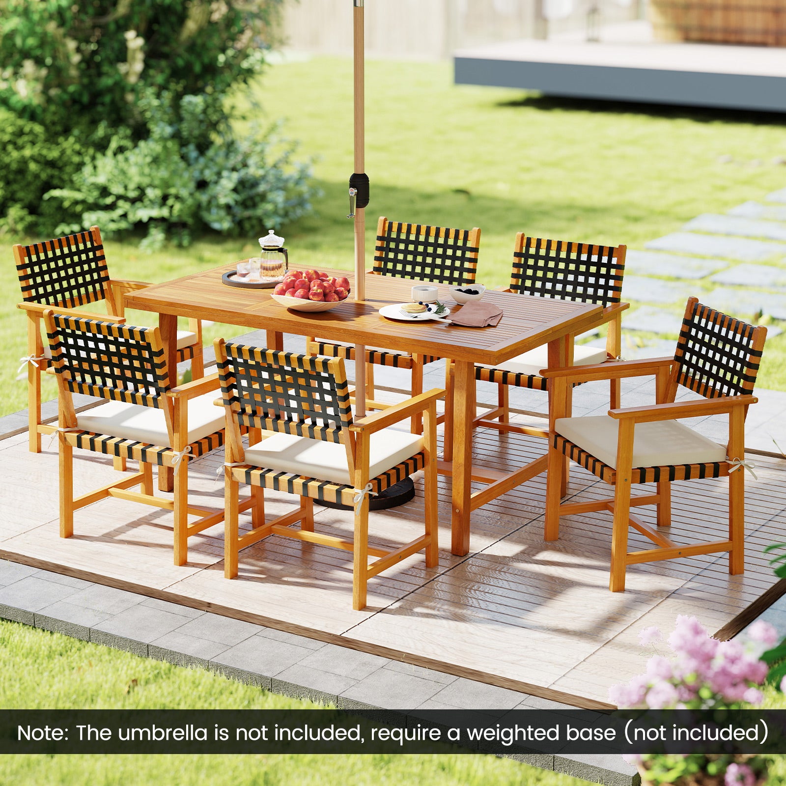 7-Piece Patio Dining Set, Farmhouse Furniture For 6 Patio Dining Sets at Gallery Canada