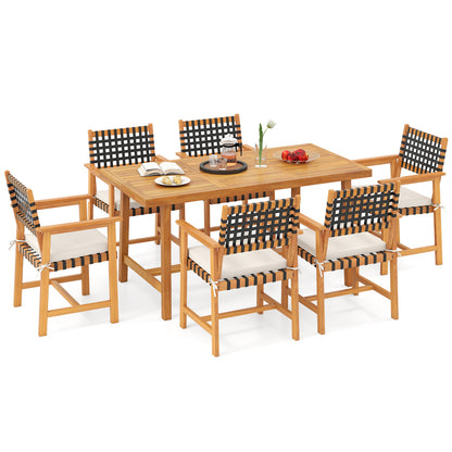 7-Piece Patio Dining Set, Farmhouse Furniture For 6 Patio Dining Sets at Gallery Canada
