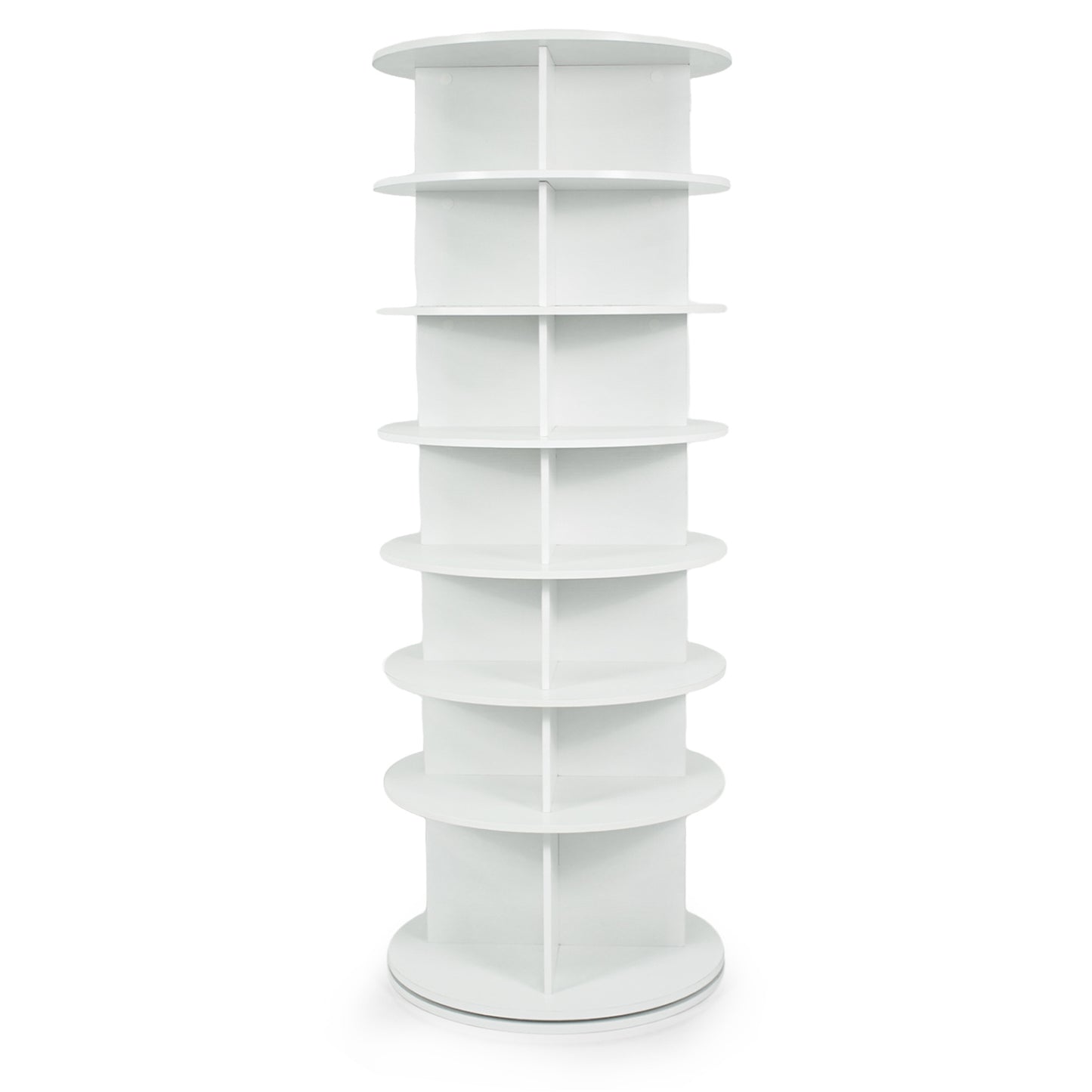 7-Tier Rotating Shoe Rack Tower, White Shoe Racks & Storage Benches at Gallery Canada