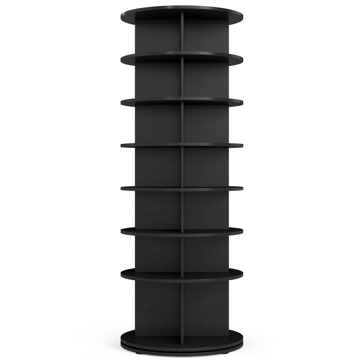 7-Tier Rotating Shoe Rack Tower, Black Shoe Racks & Storage Benches Black at Gallery Canada