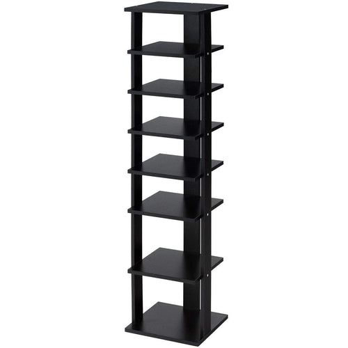 7-Tier Shoe Rack, Free Standing Storage Shelves, Black