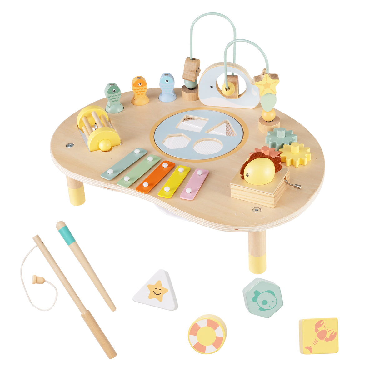 7-in-1 Toddler Activity Table Montessori Sensory Toy for 12 Month+ Wooden Musical Play Table Learning Toys Options at Gallery Canada