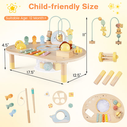 7-in-1 Toddler Activity Table Montessori Sensory Toy for 12 Month+ Wooden Musical Play Table Learning Toys at Gallery Canada