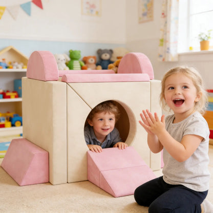 Modular Kids Play Couch, Child Sectional Sofa, Convertible Foam Cushion, Pink Kids Gym & Playmats at Gallery Canada