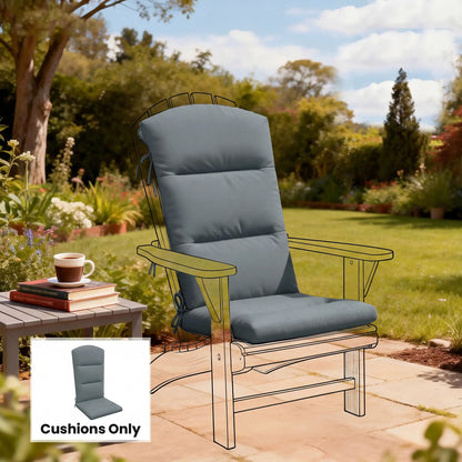 Adirondack Chair Cushion, Replacement With Back And Ties, Dark Grey Patio Chair Cushions at Gallery Canada