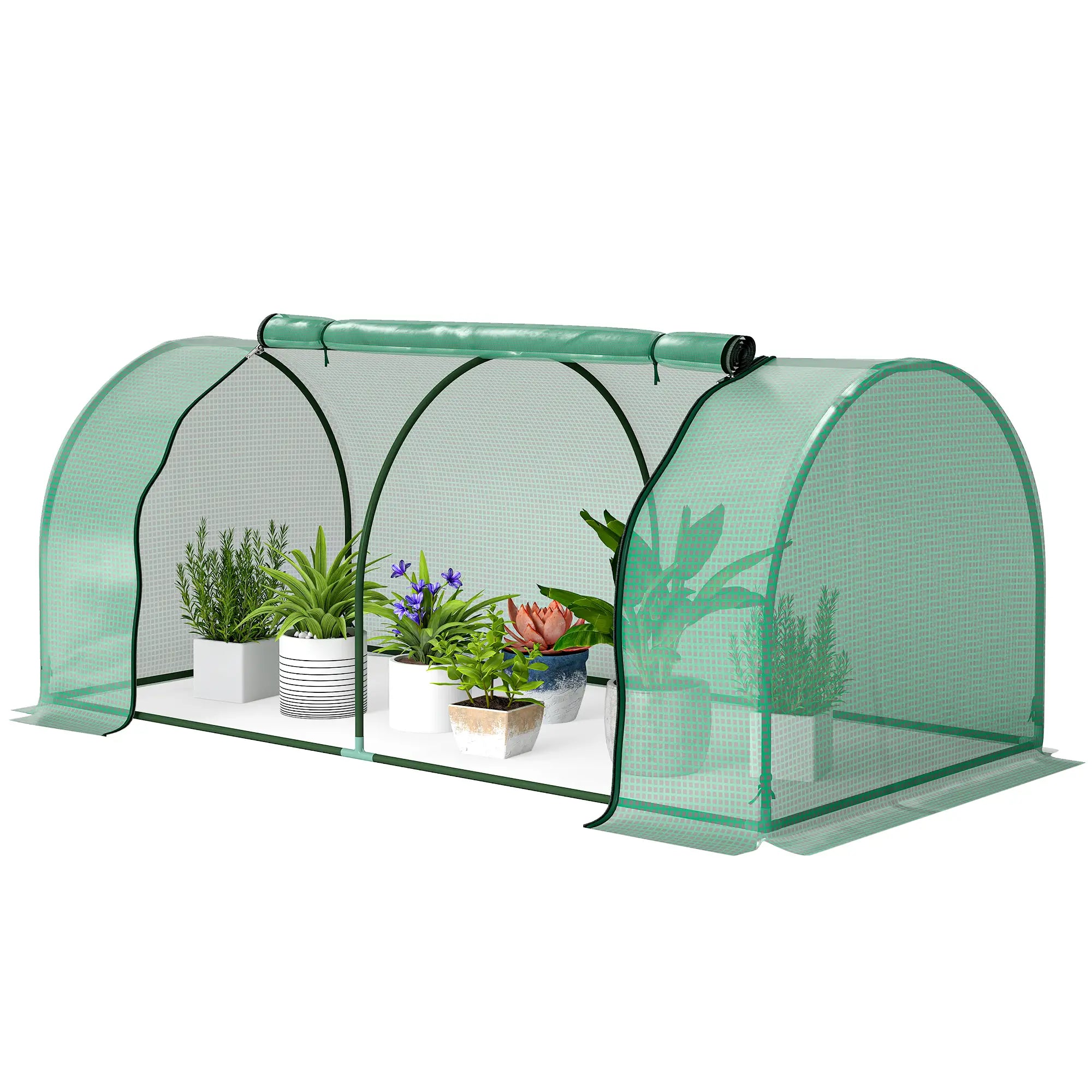 Mini Greenhouse With Zippered Doors, 79
