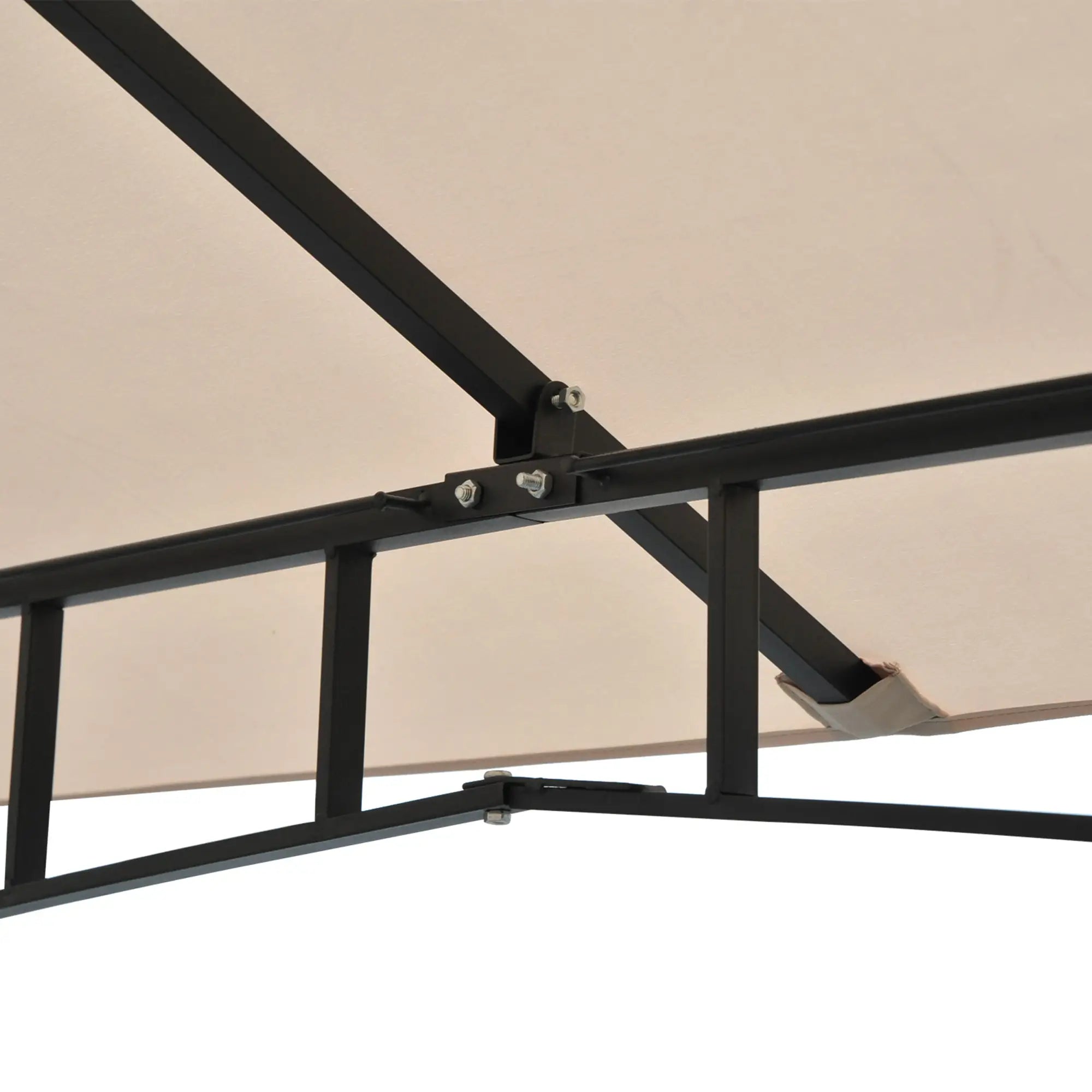 10' x 10' Double Tier Garden Gazebo, Water-Resistant, Anti-UV, Beige Gazebos at Gallery Canada
