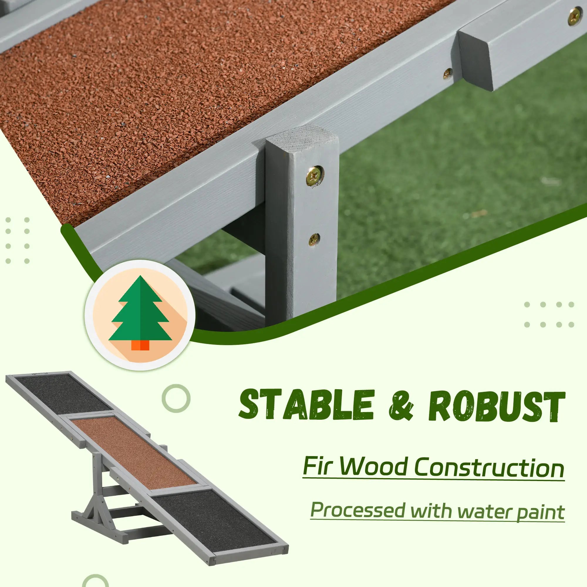 Wood Pet Seesaw, Dog Agility Training Equipment, Weather Resistant, Grey Dog Agility Training Equipment at Gallery Canada