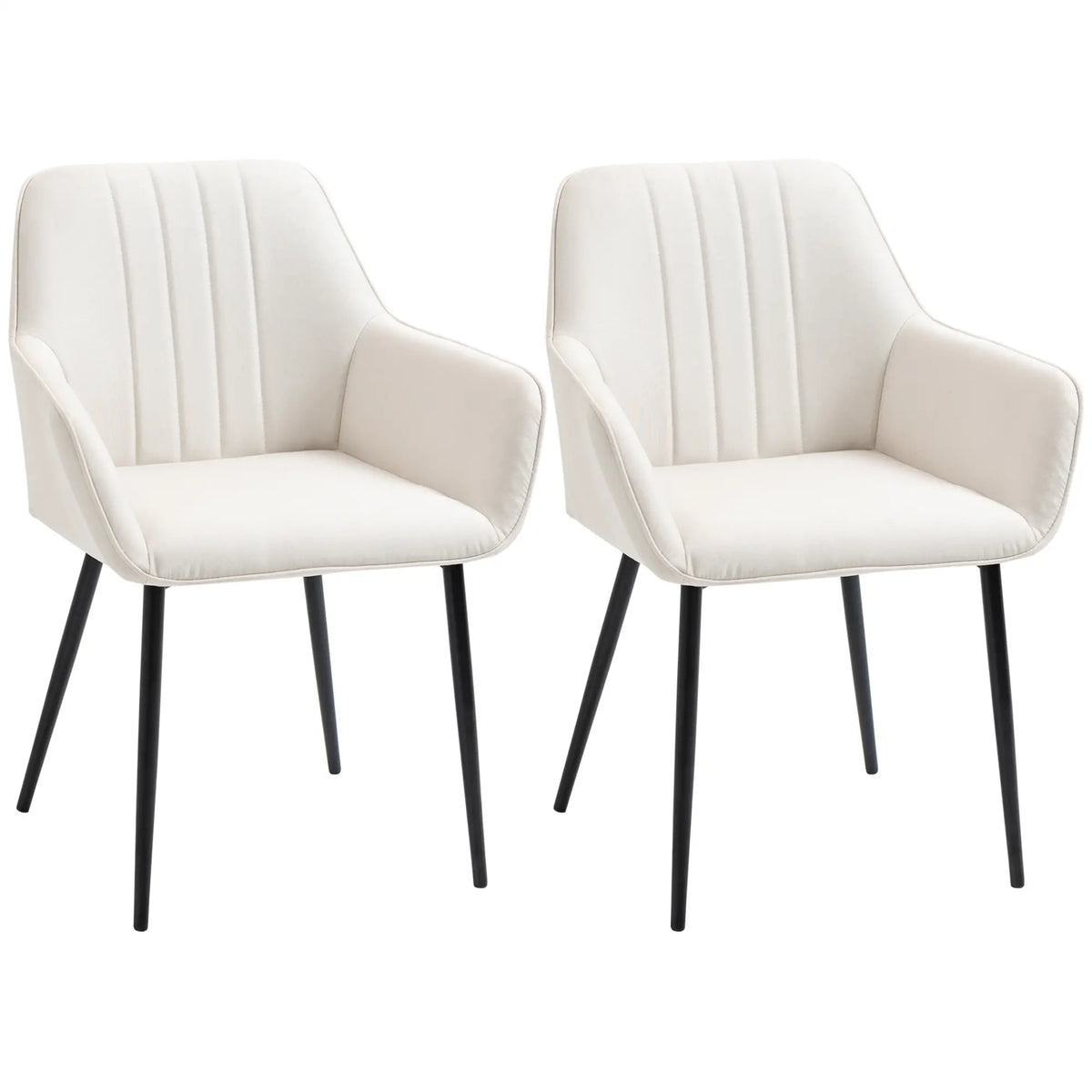 Dining Chairs Set of 2, Upholstered Linen Fabric, Beige Bar Stools at Gallery Canada