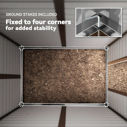 9' x 6' Garden Shed, Outdoor Storage, Sloped Roof, Lockable Door, Dark Grey Sheds at Gallery Canada