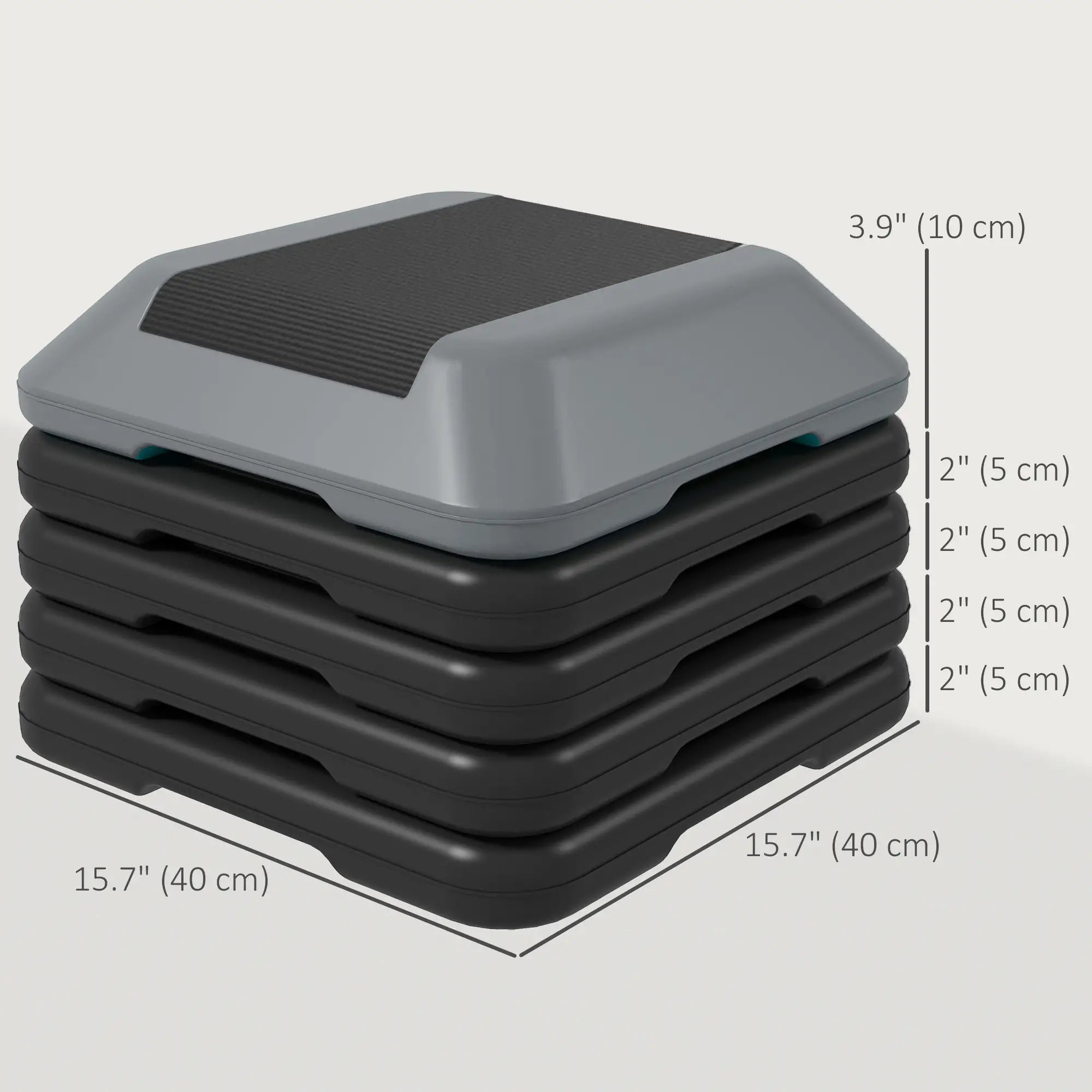 5-Level Adjustable Stepper, Aerobic Step Platform, 4
