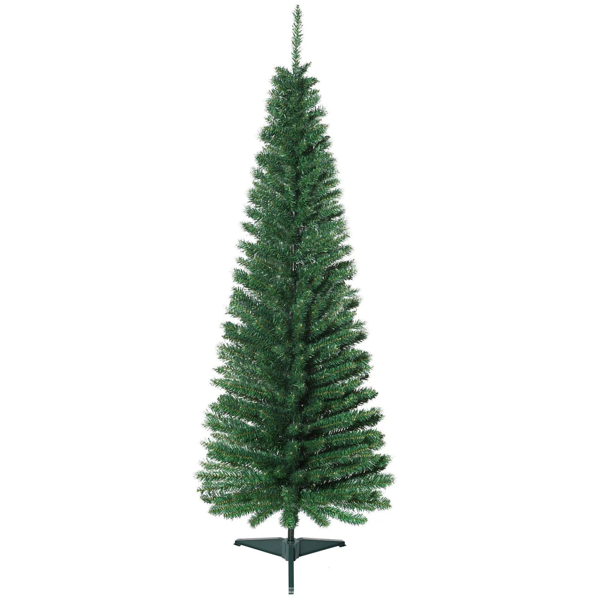 5FT Pencil Christmas Tree, Realistic Branches, Stable Stand, Green Pencil Christmas Trees Green at Gallery Canada
