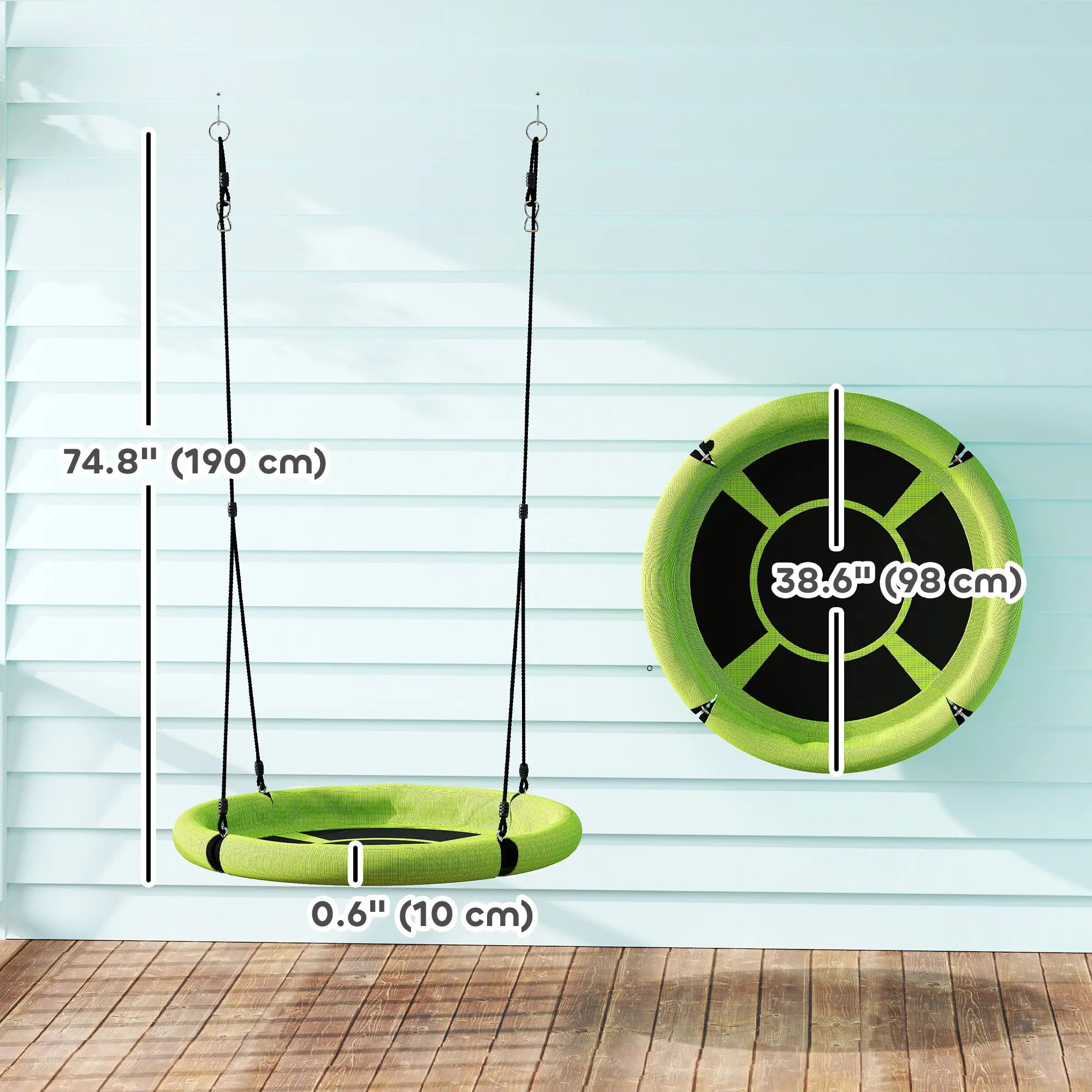 100cm Diameter Nest Seat For Kids, Height Adjustable, Outdoor Playground Garden Gym Sets & Swings at Gallery Canada