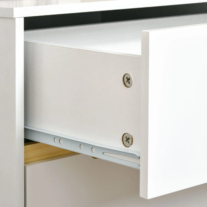 Nightstand, 2 Drawers, Pine Wood Legs, Bedside Table, White Bedside Tables at Gallery Canada