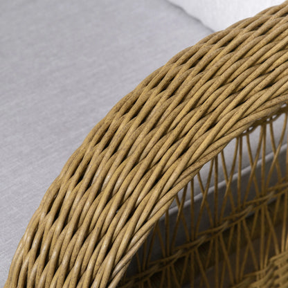 Rattan Rocking Chair With Cushion, Garden Porch Furniture, Light Grey Patio Chairs at Gallery Canada