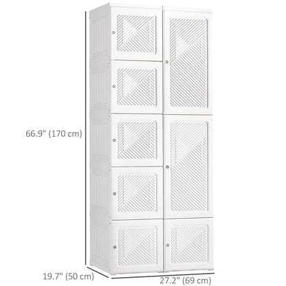 Portable Wardrobe Closet, Folding Clothes Storage Organizer, White Clothing Storage at Gallery Canada