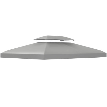 13' X 10' Gazebo Replacement Canopy 2 Tier Top, UV Cover, Light Grey Gazebo Canopy Replacement Light Grey at Gallery Canada