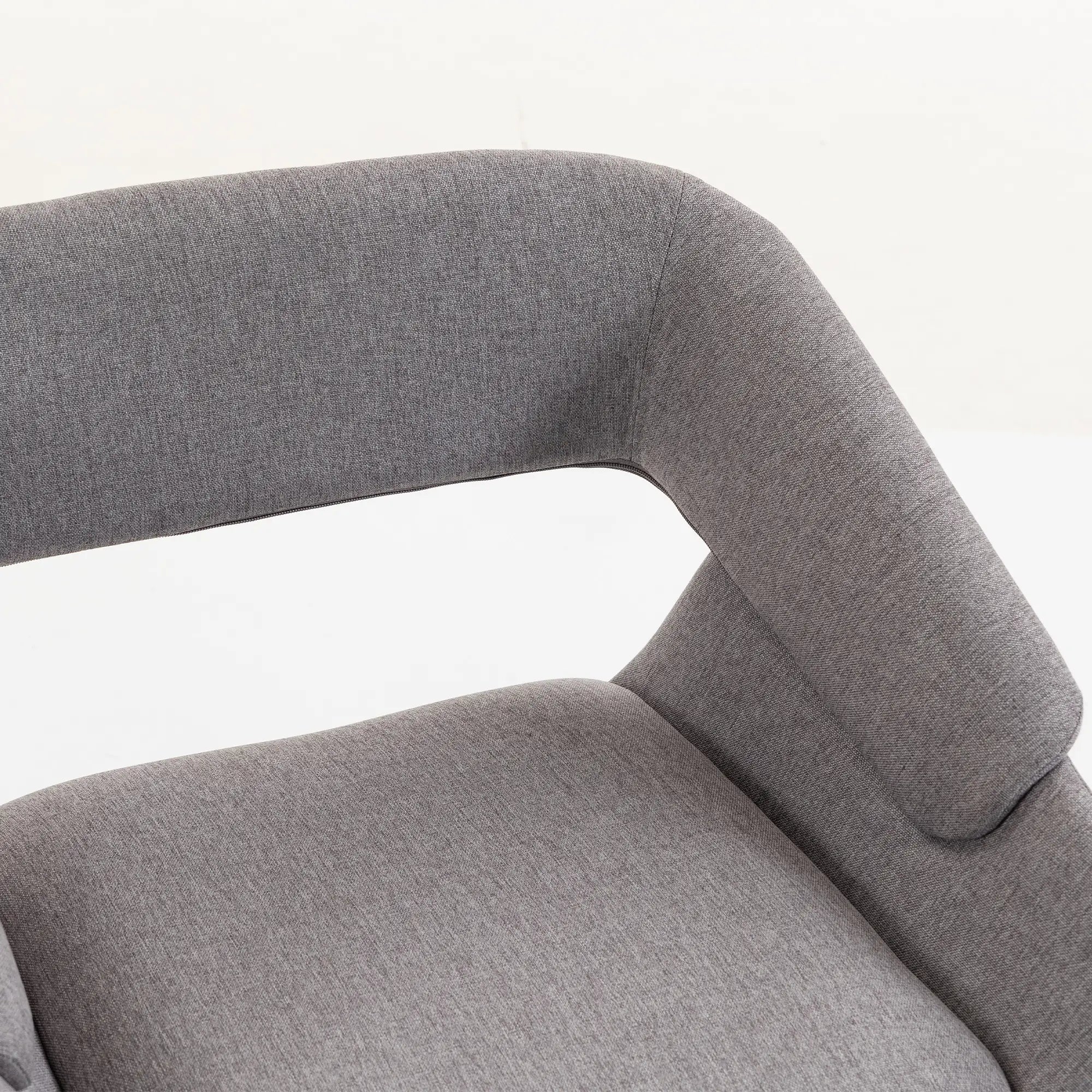 Linen Fabric Dining Chairs Set of 2, Light Grey Dining Chairs at Gallery Canada