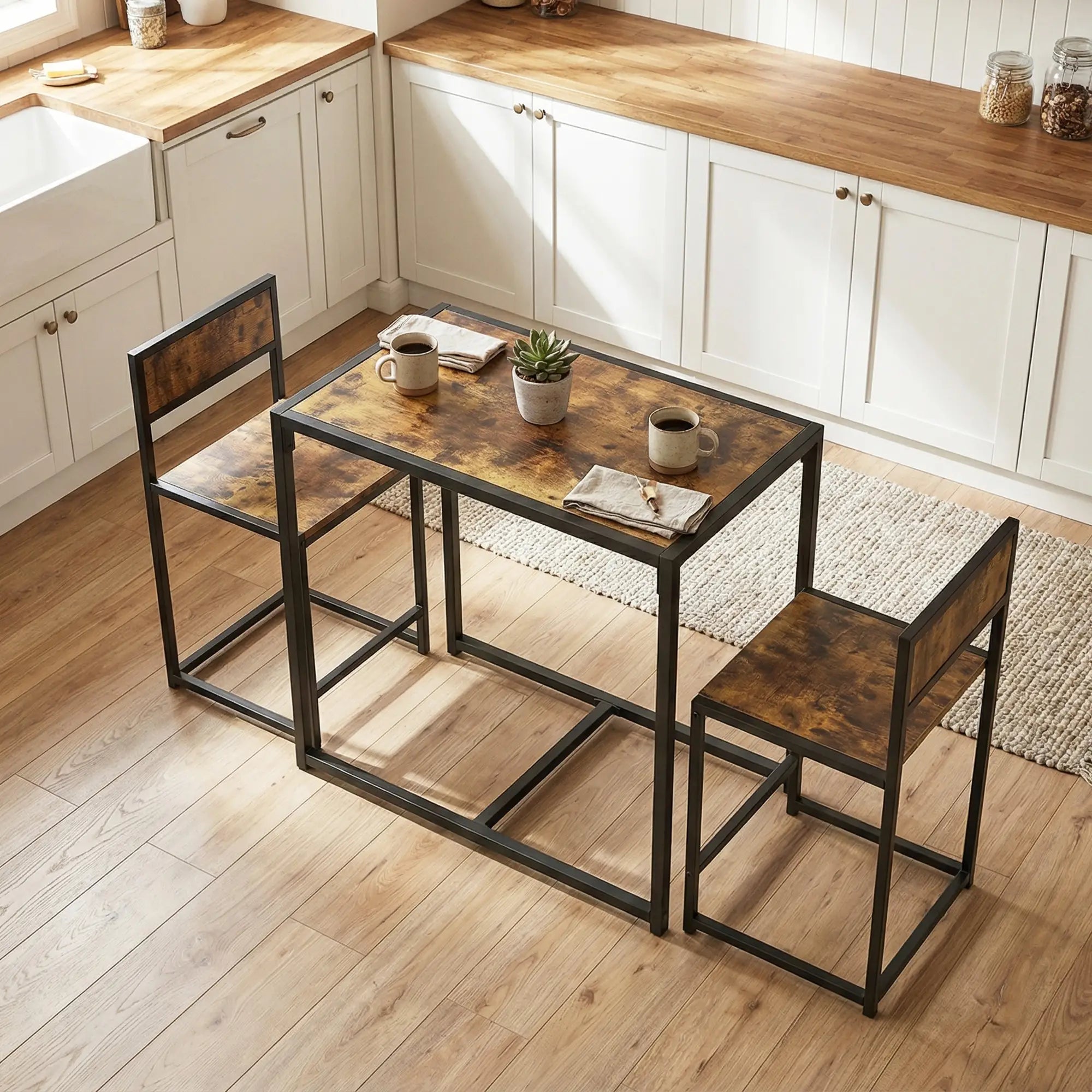 Industrial Dining Set For 2, Kitchen Table And Chairs Dining Table Sets at Gallery Canada