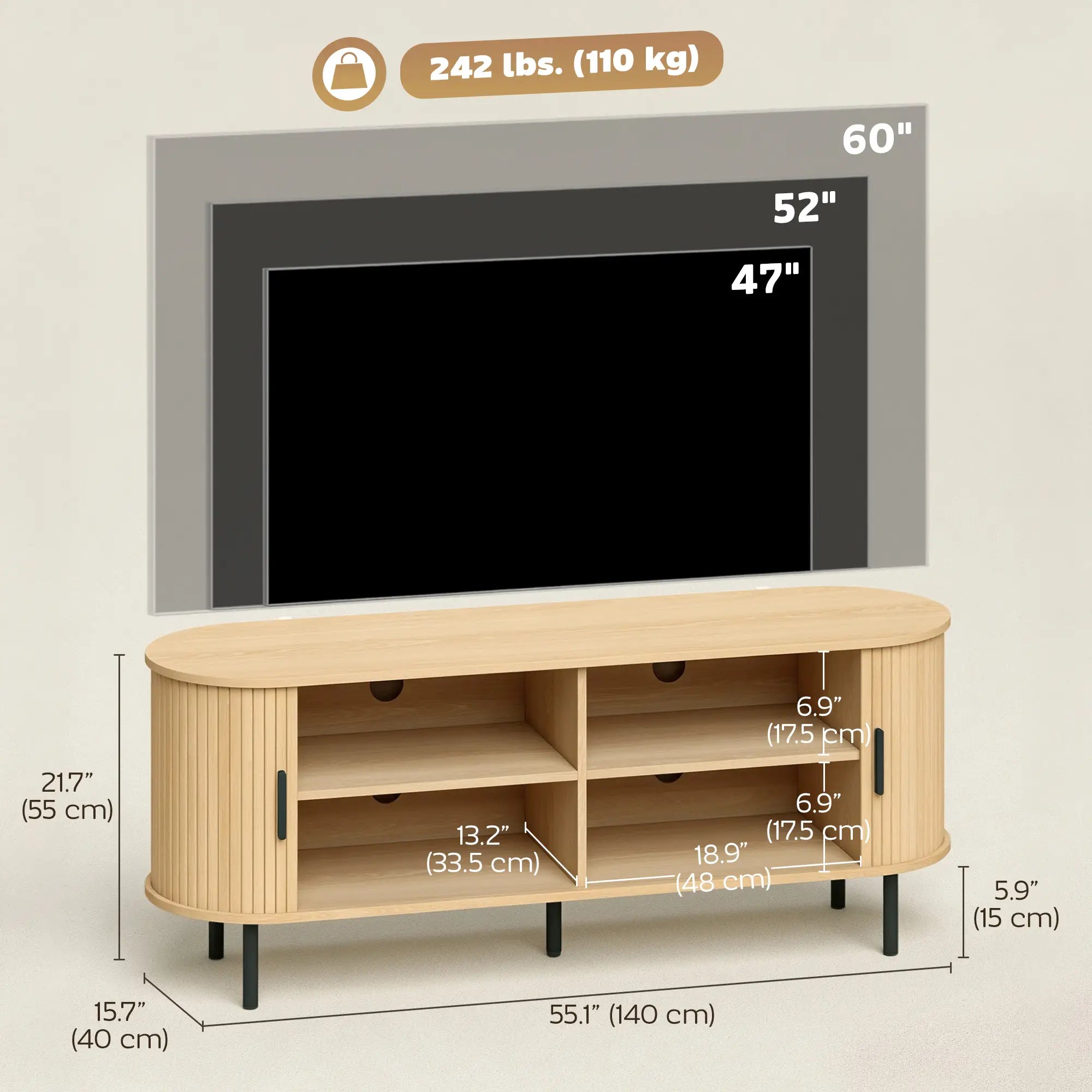 TV Stand for TVs up to 60